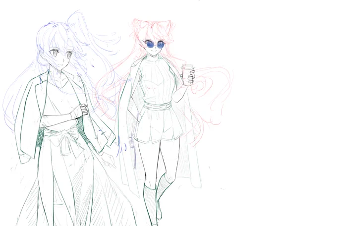 毎日お絵かき2030日目  明日は残りの部分を綺麗にする( ˘ω˘ )