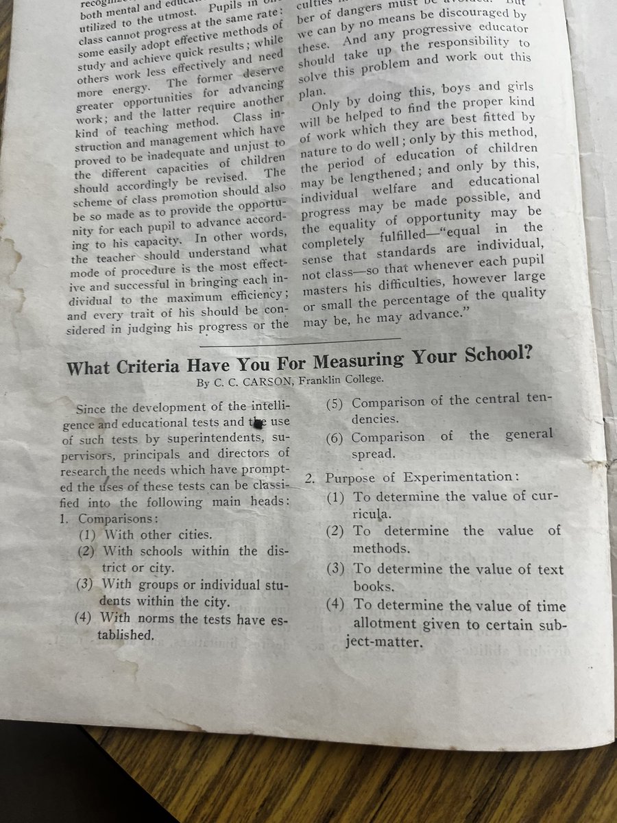 DavidWintin's tweet photo. This is an article my mom’s uncle wrote about the importance of play in schools. It was published 99 years ago. It still rings true.  #SchoolStuff https://t.co/3wCUKzKMdn