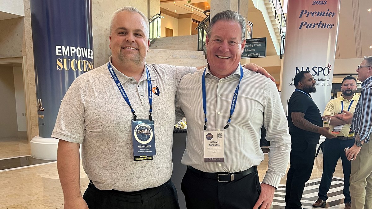 MHEC (@mhec12) on Twitter photo The <a href="/naep/">NAEP</a> Annual Meeting always provides a great opportunity to network. L to R: Aaron Carter, <a href="/UofILSystem/">University of Illinois System</a>, and <a href="/njsorensen/">N. Jay Sorensen, RDN ๐ฉ๐ฐ๐บ๐ธ</a>, <a href="/mhec12/">MHEC</a>
#NAEPAM23 #HigherEducation #procurement The <a href="/naep/">NAEP</a> Annual Meeting always provides a great opportunity to network. L to R: Aaron Carter, <a href="/UofILSystem/">University of Illinois System</a>, and <a href="/njsorensen/">N. Jay Sorensen, RDN ๐ฉ๐ฐ๐บ๐ธ</a>, <a href="/mhec12/">MHEC</a>
#NAEPAM23 #HigherEducation #procurement