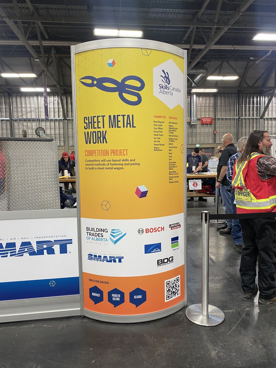 SmacnaAb's tweet photo. Let the Provincial Skills Competition begin!  In celebration of 100 years of the Calgary Stampede Chuckwagon #sheetmetal #sait #nait #skills #calgarystampede https://t.co/rRPR9uR78v