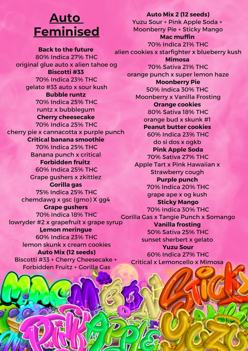 TastebudzSeeds's tweet photo. 💘Updated product list 👇

https://t.co/t29axZ8UF6

#tastebudzseeds
#tastebudzgenetics
#cannabisseeds
#autoseeds https://t.co/mfgPzcEc4w
