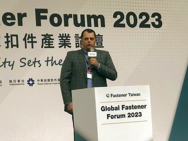 Nick Ruetz, President of the National Fastener Distributors Association (NFDA) <a href="/nfdafastener/">NFDA</a> and President at AIS-All Integrated Solutions was the first speaker of the day at the Taiwan International Fastener Show <a href="/FastenerTaiwan/">Fastener Taiwan</a>. Topic: North America Fastener Trends.