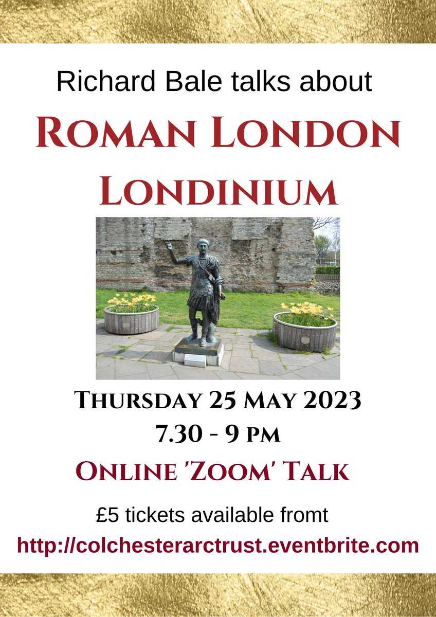RomanCircus (@catromancircus) on Twitter photo In case you missed this talk, Richard has kindly agreed to present it again, this time online! Tickets available here: facebook.com/events/1020489…
#London #Roman #classics <a href="/romanarchaeouk/">Association for Roman Archaeology</a> @OU_Classics <a href="/TheRomanSoc/">Roman Society</a> In case you missed this talk, Richard has kindly agreed to present it again, this time online! Tickets available here: facebook.com/events/1020489…
#London #Roman #classics <a href="/romanarchaeouk/">Association for Roman Archaeology</a> @OU_Classics <a href="/TheRomanSoc/">Roman Society</a>