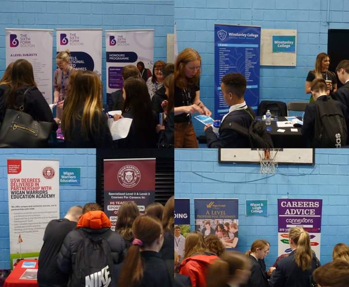 Our Careers Advisers had lots of interaction with pupils from Year 7 to 10 at the @WesthoughtonHS #careersfair. Lots of careers questions & great networking with other exhibitors from local colleges, universities, training providers to employers! #post16 #raisingaspirations