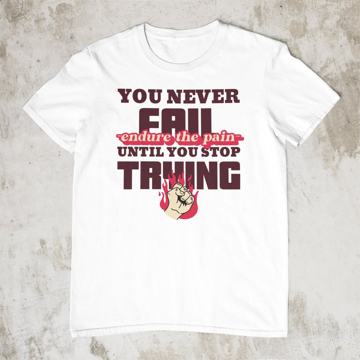 TeeLifeStore's tweet image. Endure the pain and keep trying. You never fail until you stop trying. This t-shirt will motivate you to overcome any obstacle and achieve your goals. 😊🔥💪

#endurethepain #keeptrying #neverfail #nevergiveup #motivationalspeaker

Grab yours now 👉 bit.ly/3VvjyNW