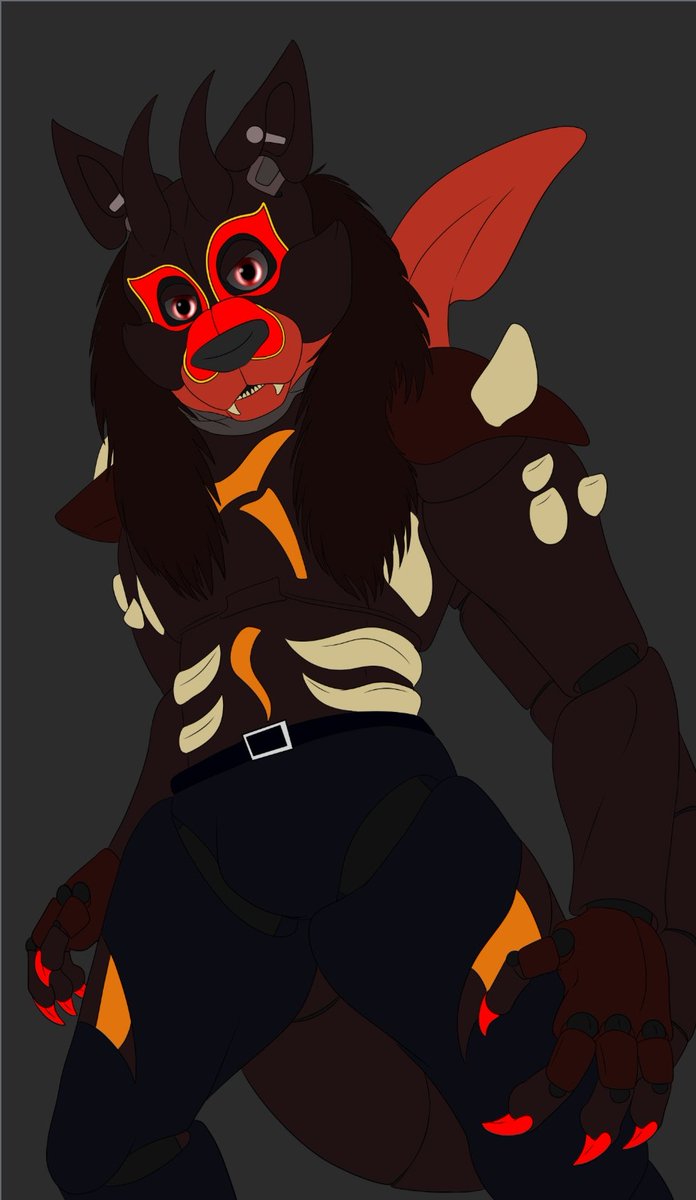 Marakoron's tweet photo. Whoops the flat colours are done. Had a lot of fun trying to translate their hostile demon form into a more... "Kid friendly" look. Likely going to do a nightmare/withered version eventually https://t.co/s0RNcNKPVg