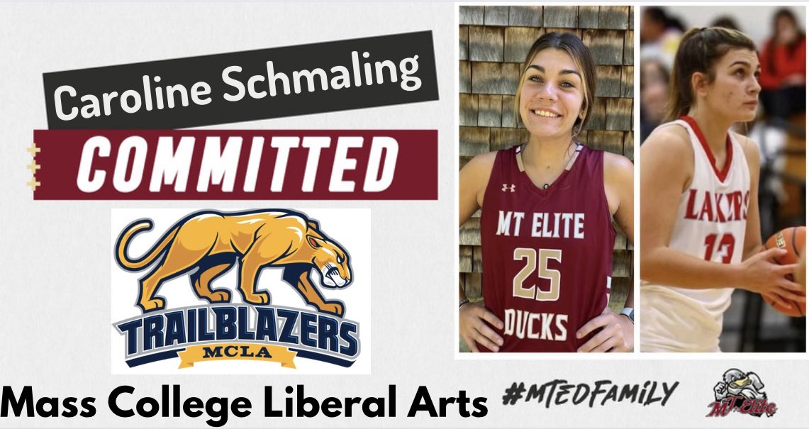 MTEliteDucks's tweet photo. Congrats Ducks Showcase Citrine forward Caroline Schmaling (Silver Lake) committing to further her education & basketball career at MCLA! Caroline is an inside presence at both ends and will impact the game defensively early on! #MTEDFamily #STUDENTAthlete #InteriorForce #MCLA https://t.co/WhvwZojpiz