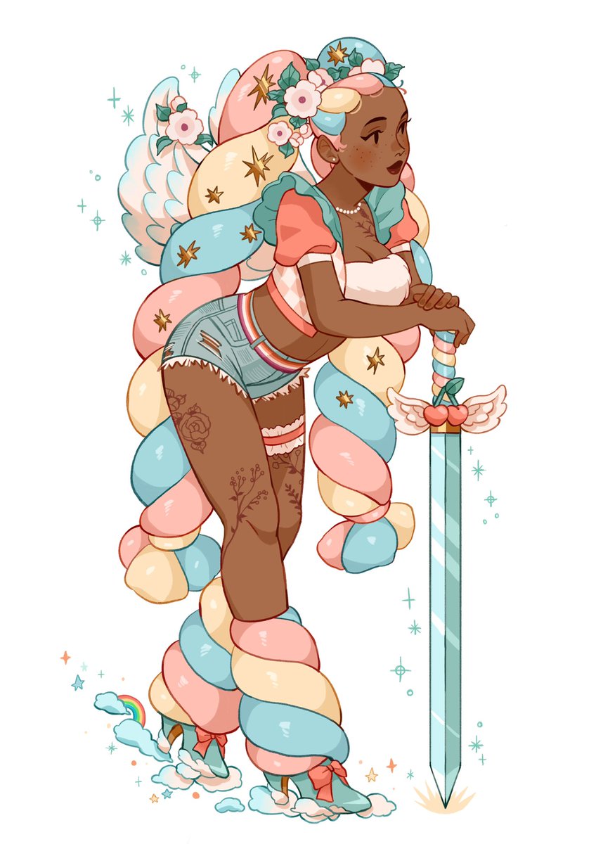 🌈プペᙢ̤̫💘 on Twitter: "marshmallow⚔️ #illustration"
