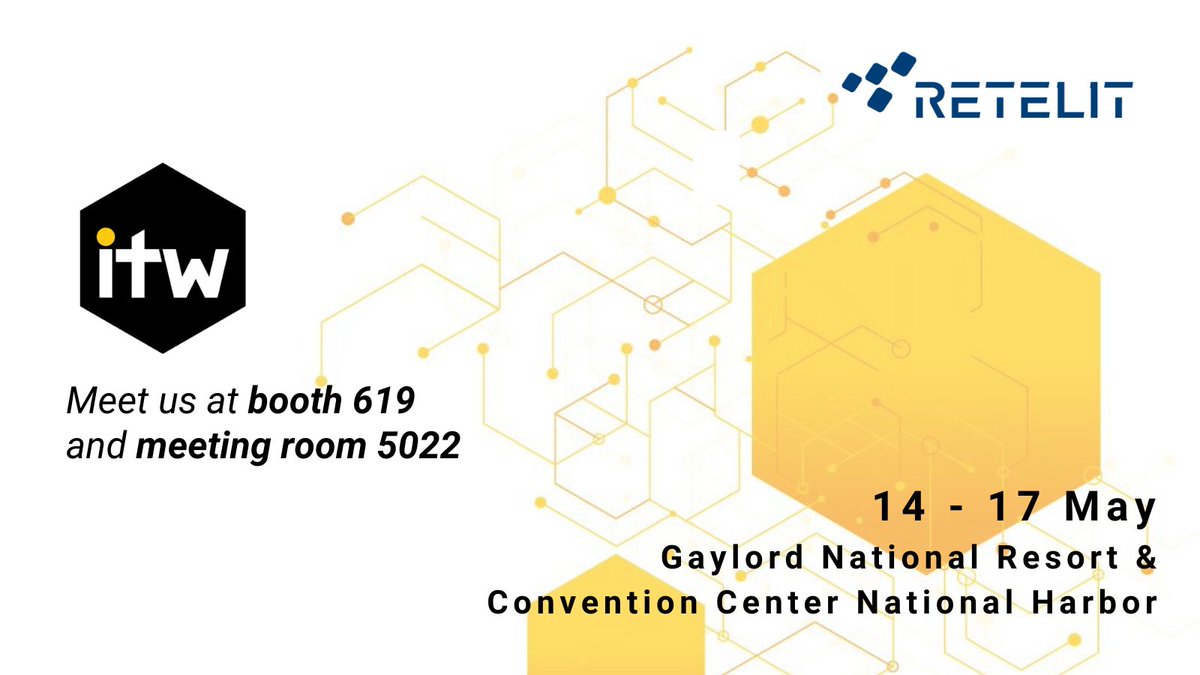 Our International WS Team will take part in the <a href="/ITW_Telecoms/">ITW - a techoraco brand</a>. 
We're very excited to share our latest news and upcoming projects.
✉️ To schedule a meeting with our team send us an email sales@retelit.it.
Meet us @ Room #5022 // Booth 619
#ITW2023 #KeepingTheWorldConnected