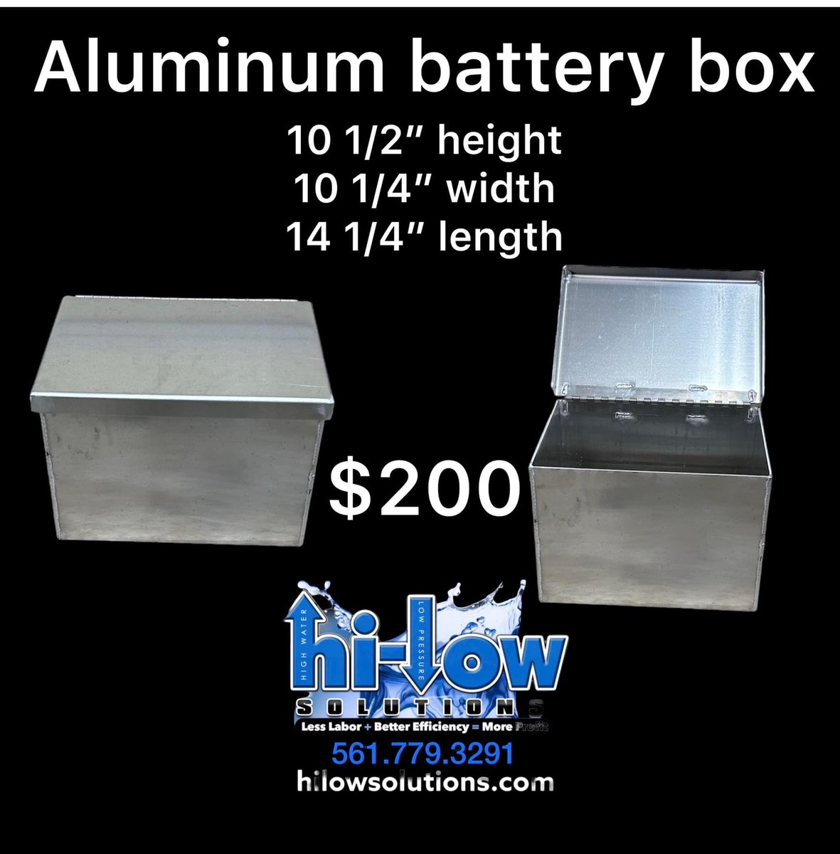 hi_lowsolutions's tweet image. Aluminum Battery boxes available #HiLowSolutions #batteryboxes