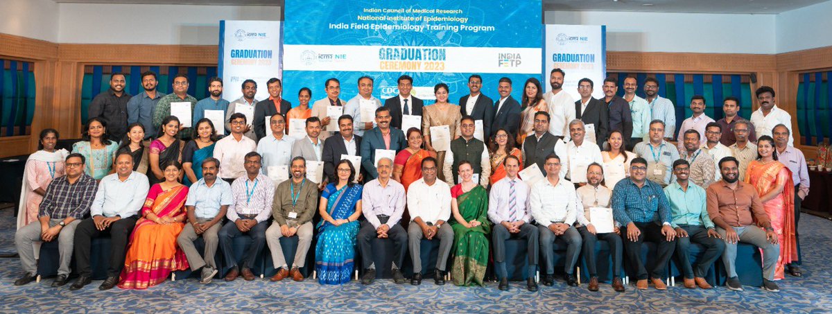 Momentous occasion for India # FETP. 26 disease detectives graduated from @icmr_nie ready to strengthen the health systems at their respective states and districts. Thanks to @doctorsoumya and Prof JP Muliyil for gracing the occasion
@ICMRDELHI @MoHFW_INDIA @NCDCgov @US_CDCIndia
