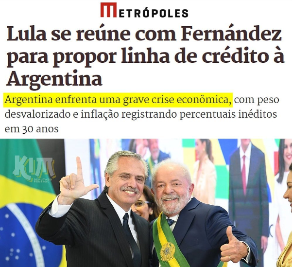 KimKataguiri's tweet photo. É o nosso dinheiro sendo distribuído para a companheirada pelo mundo. A Argentina enfrenta grave crise. Calotes dos nossos hermanos se tornaram comum nos últimos anos. O que o Presidente Lula faz? Oferece linha de crédito via BNDES. https://t.co/BkRRqrFE1P