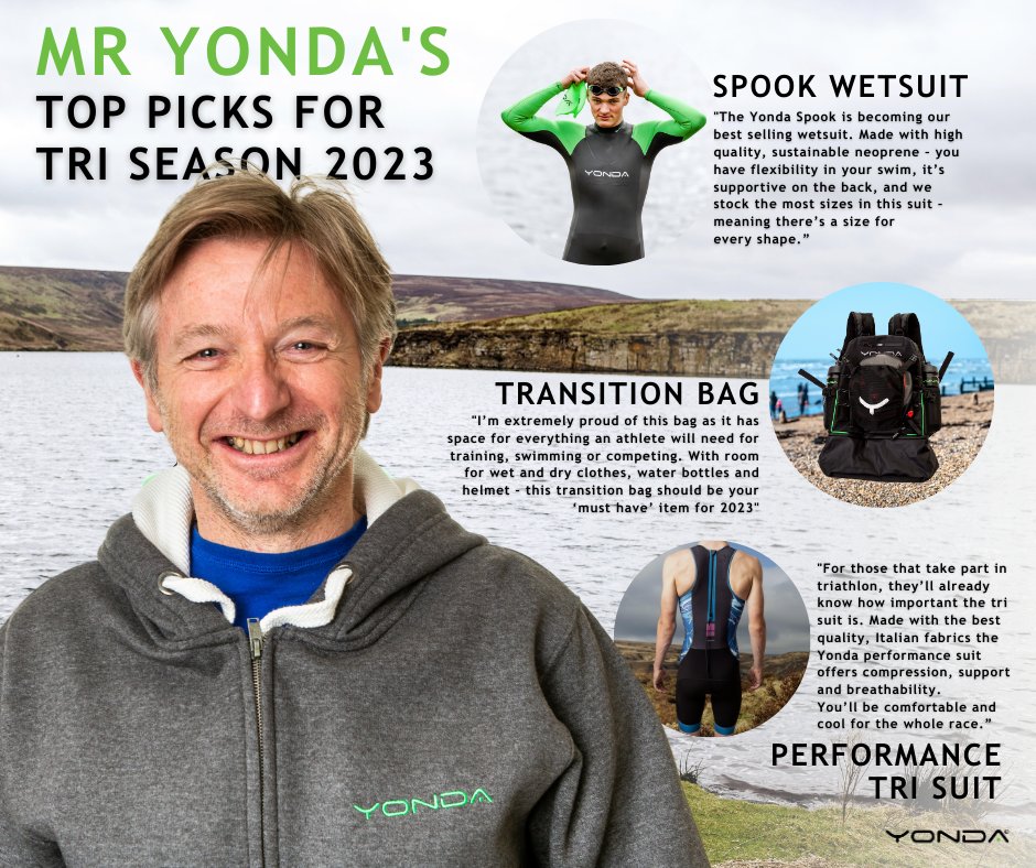 yondasports's tweet photo. Are you training for a #Triathlon, #Duathlon or event, but don’t know which products will boost your performance? Let our founder, Angus help!

Take a look at Angus’s Top Picks &amp; head to our website to find the gear you need to achieve your PB this year– https://t.co/XibBwUD9Ty https://t.co/RjKApdCiDq