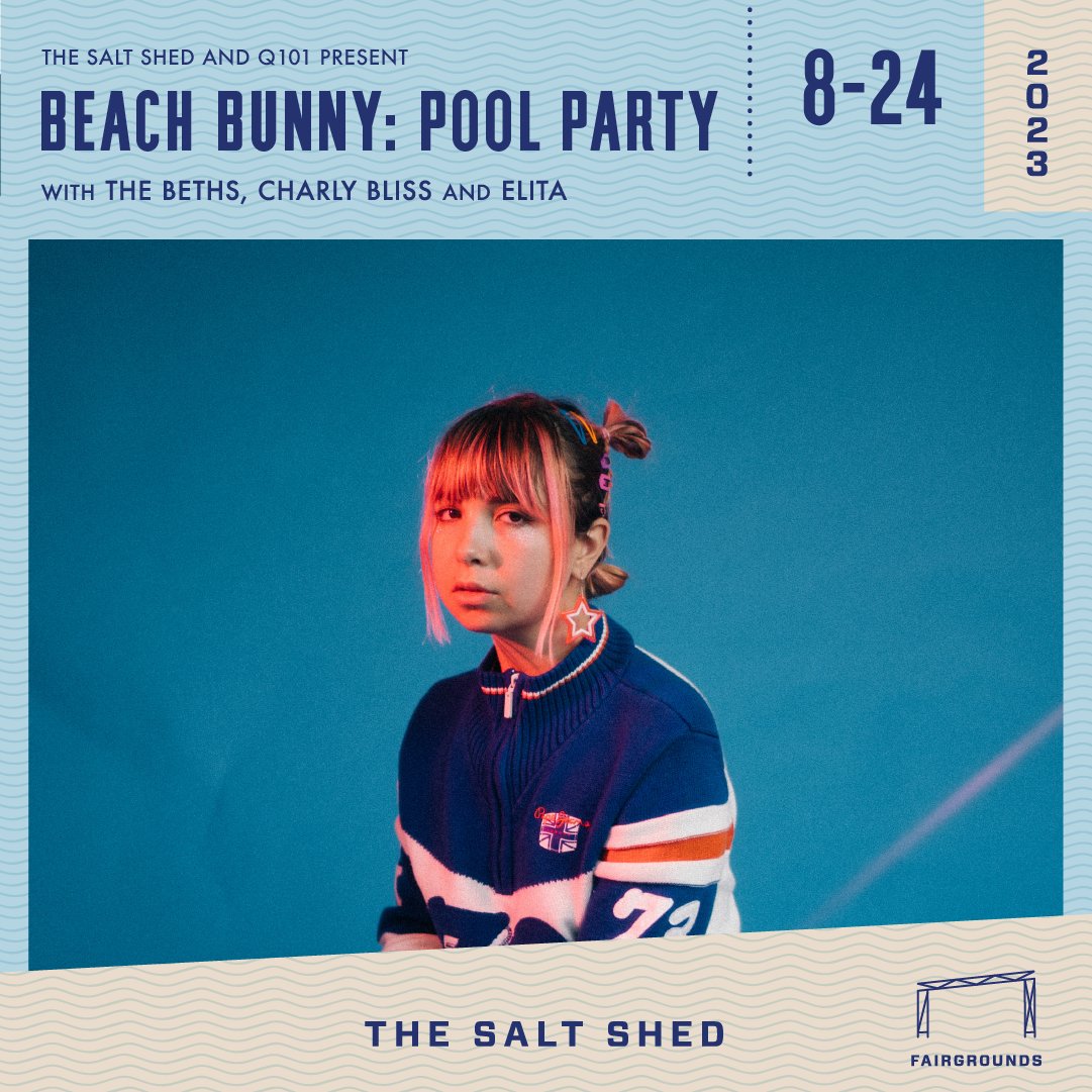 She invited us to prom and now @BeachBunnyMusic is throwing a party on 8/24 and bringing her friends @THEBETHS, @charlybliss, and Elita! - Venue presale begins 5/4 @ 12pm CT - General onsale begins 5/5 @ 10am CT For more info head to saltshedchicago.com!