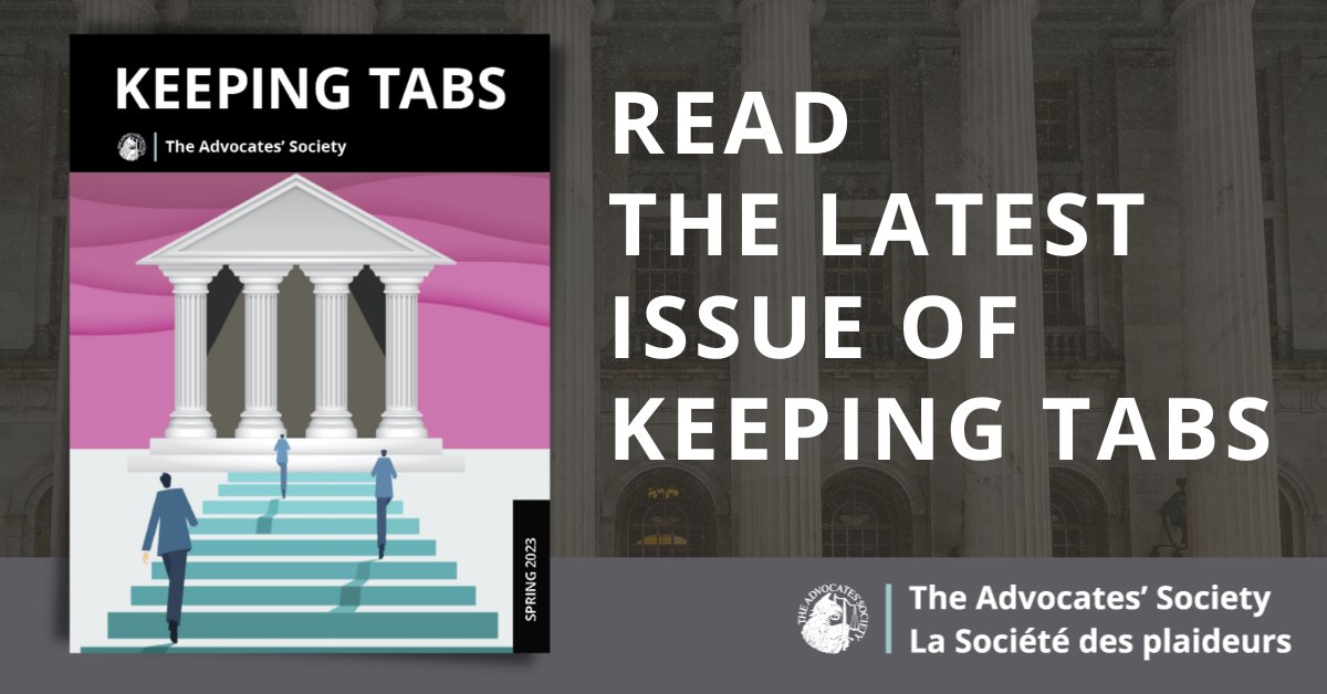 #KeepingTabs Spring 2023 is out now! Stay up-to-date on the latest from YASC, ft: ✅ Tips for drafting e-discovery plans ✅The use of summary trials as a solution to access to justice issues ✅An interview with John Trueman, @AMLCVancouver Read it here: ow.ly/Ub8650OcJfS