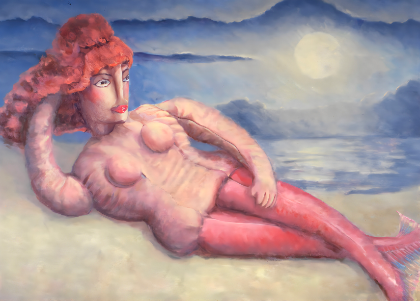 "La Sirena" 
1,00 x 1,40 
Óleo sobre lienzo.
1984
Las muñecas de trapo continuan... 
#art #artist #painting #oalzate