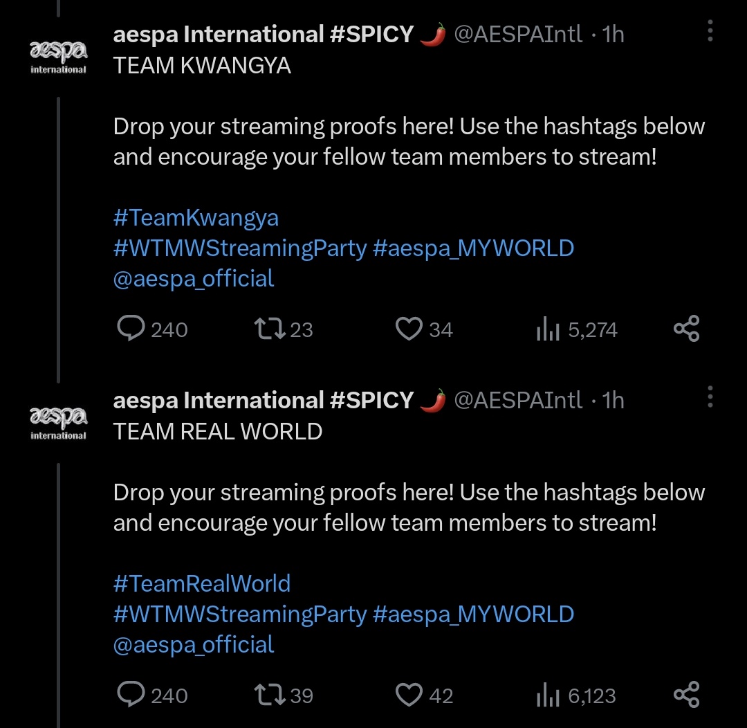 aespaintl's tweet photo. [ RESULTS ]

ITS A TIE!

Well I guess nobody expected that... amazing job to both teams!

#TeamRealWorld manage to catch up to #TeamKwangya in the end and pulled off a tie!

Amazing job to both teams! 

See you again tomorrow, the first crown still awaits 🏆 https://t.co/GaVXMkOE9O