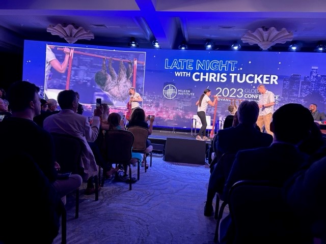 CincinnatiPort's tweet image. Port President and CEO @LauraNBrunner is in LA this week, attending and presenting at the @MilkenInstitute's 2023 Global Conference to advance a thriving world. Cincinnati is represented well, as @kroger CEO Rodney McMullen is at the conference too!