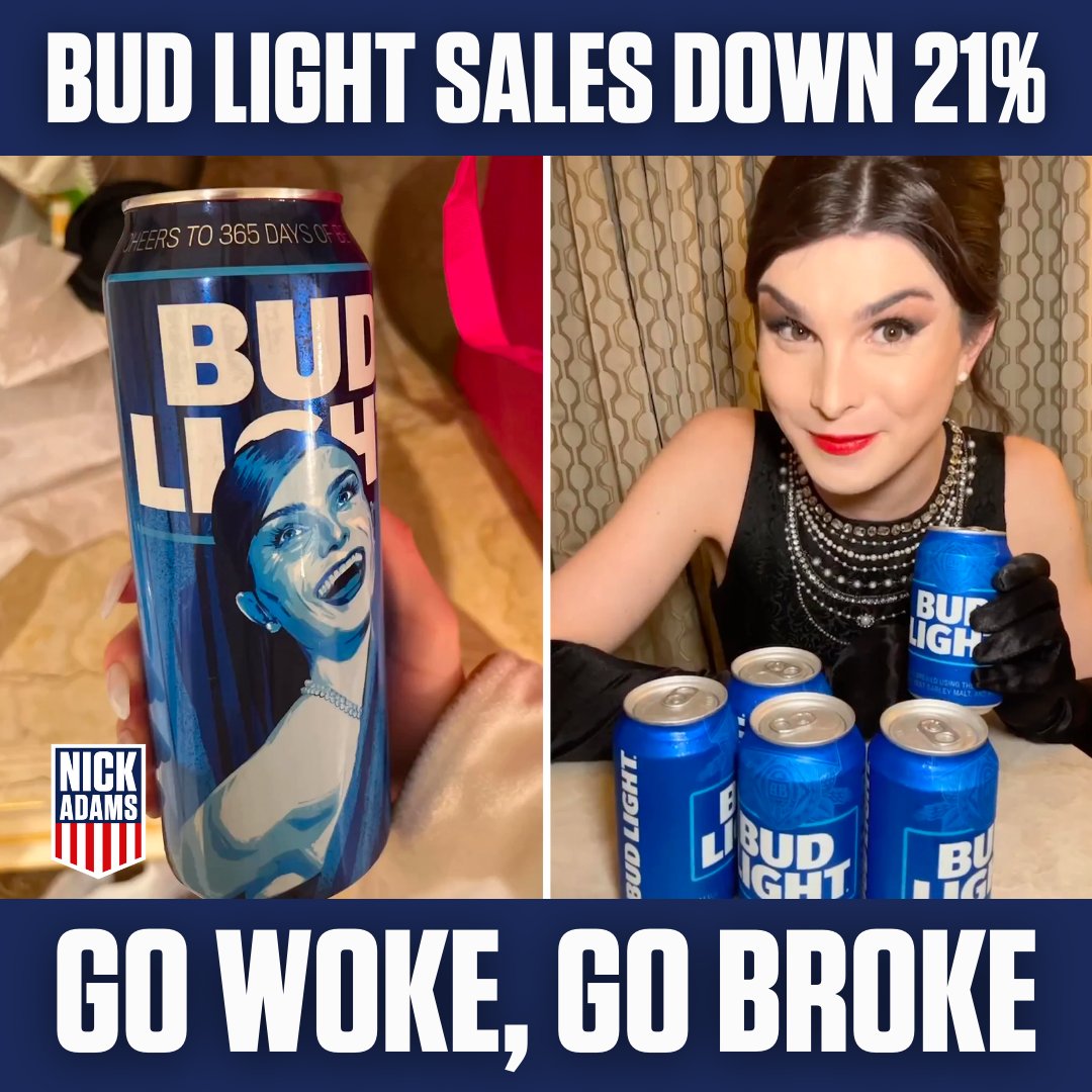 NickAdamsinUSA's tweet photo. I will NEVER drink Bud Light again. Who's with me? https://t.co/fVFNYB2ZTh