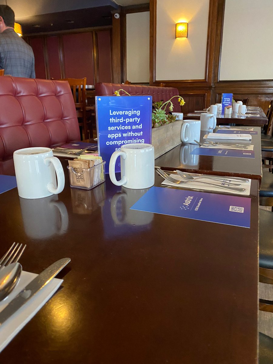 Last week we had the pleasure of hosting the top #CISOs and security executives in the tech industry for an intimate breakfast. It was a morning full of insightful conversations and networking among friends and colleagues. Until next time with The #AstrixBreakfastClub! ☕️🍳