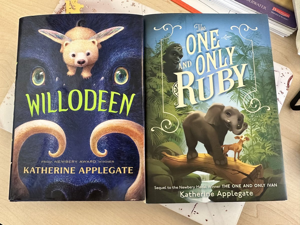 Less than 20 days of school left and we have a lot of reading to do!! We are in the middle of Willodeen and just received The One and Only Ruby! ❤️ We have a lot to read so we can finish both before our year is done! <a href="/kaaauthor/">Katherine Applegate (kaaauthor.bsky.social)</a>
