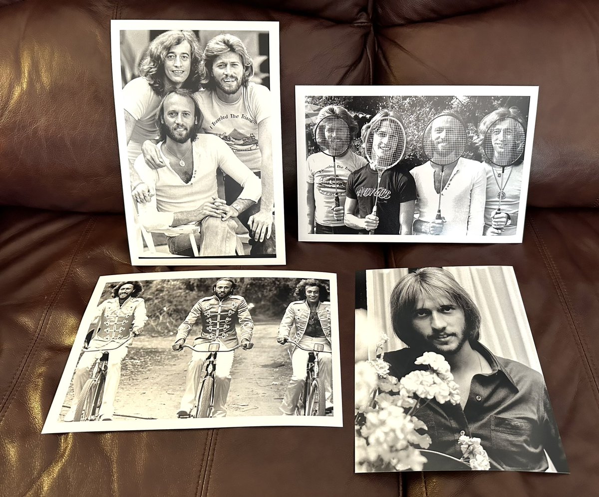 A nice surprise this morning, early delivery of happy mail! I had some prints made of a few of the negatives I’ve collected. These came out particularly nice. 
#BeeGees #BarryGibb #MauriceGibb #RobinGibb #AndyGibb