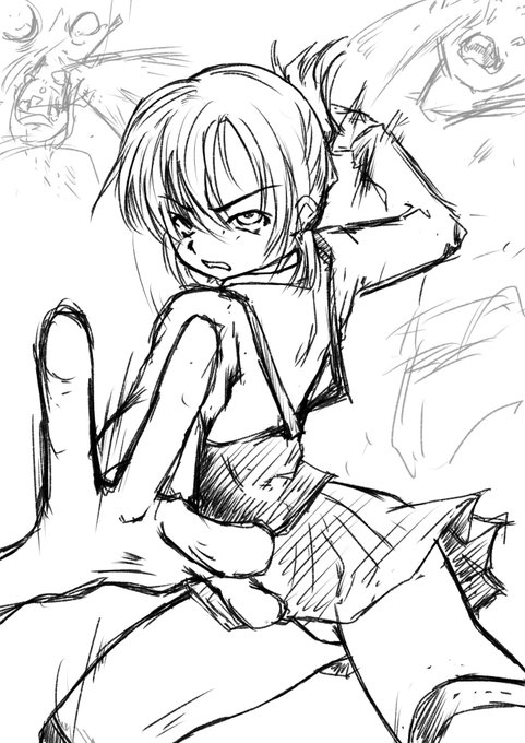 うーん…やっぱり立ち絵よりも動いてた方が描きやすいな…(画力不足) #ウチの子 