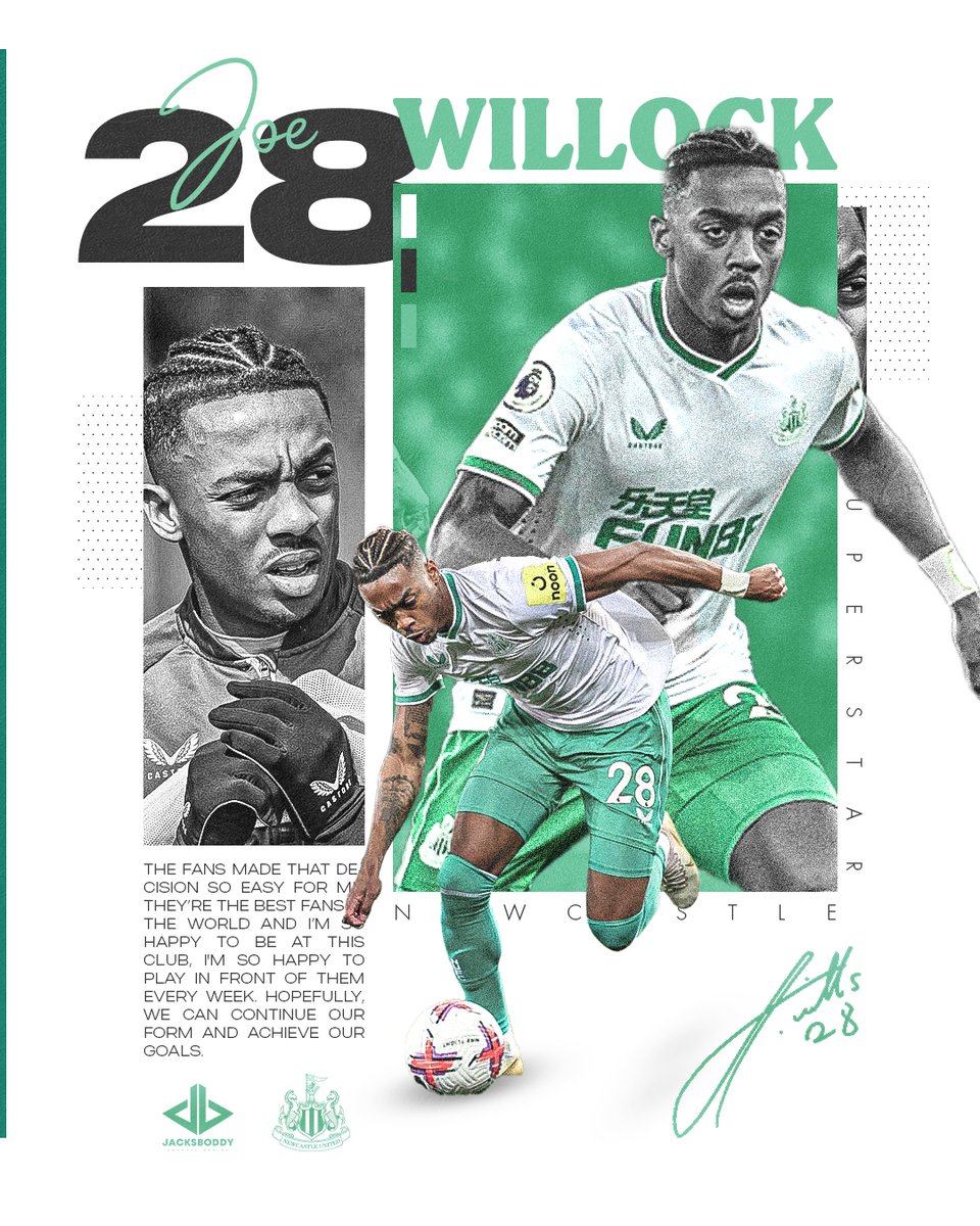 JacksBoddy's tweet photo. Thank you for all the support on last nights Isak design, seems like there is still an appetite for these so let's keep them coming.. @Joewillock let's go! 

@GallowgateShots | @NUFC 

#NUFC #JoeWillock https://t.co/rAX1XAYBou