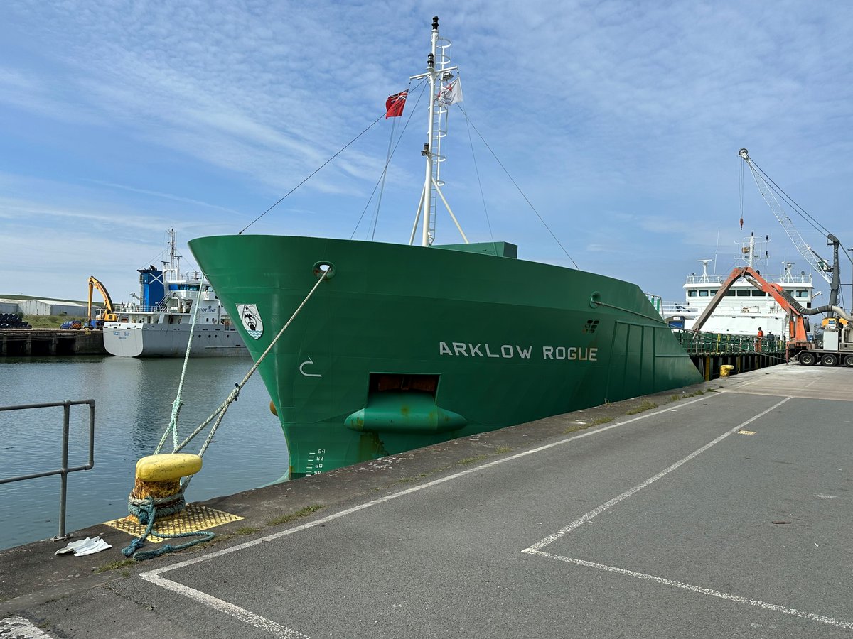 One of our regular <a href="/ArklowShipping/">Arklow Shipping</a> vessels in port today 'Arklow Rogue' discharging cement ex Lisbon #cargohandling #cement #shipping #intermodalhub <a href="/GillieAndBlair/">Gillie&Blair</a>