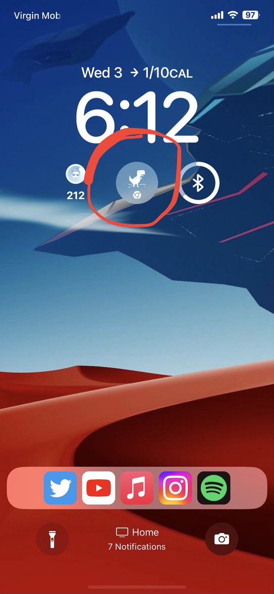 jaydenstech's tweet image. Did u know that u can jump to Googles Dino game right from ur Lock Screen!!!

#google #googledino #ios16 #Apple