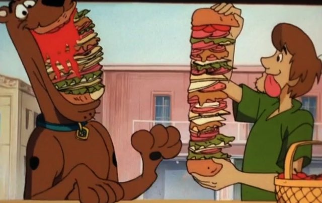 Scooby and Shaggy love their sandwiches! #scoobydoohistory