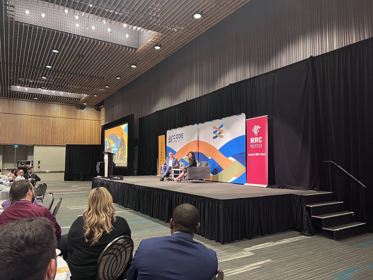 TheWpgChamber's tweet image. Thank you to @am_pham for such a great conversation! 👏
Share your thoughts and what you learned with us using the #CODEThoughts! 🧐
#CODEConference