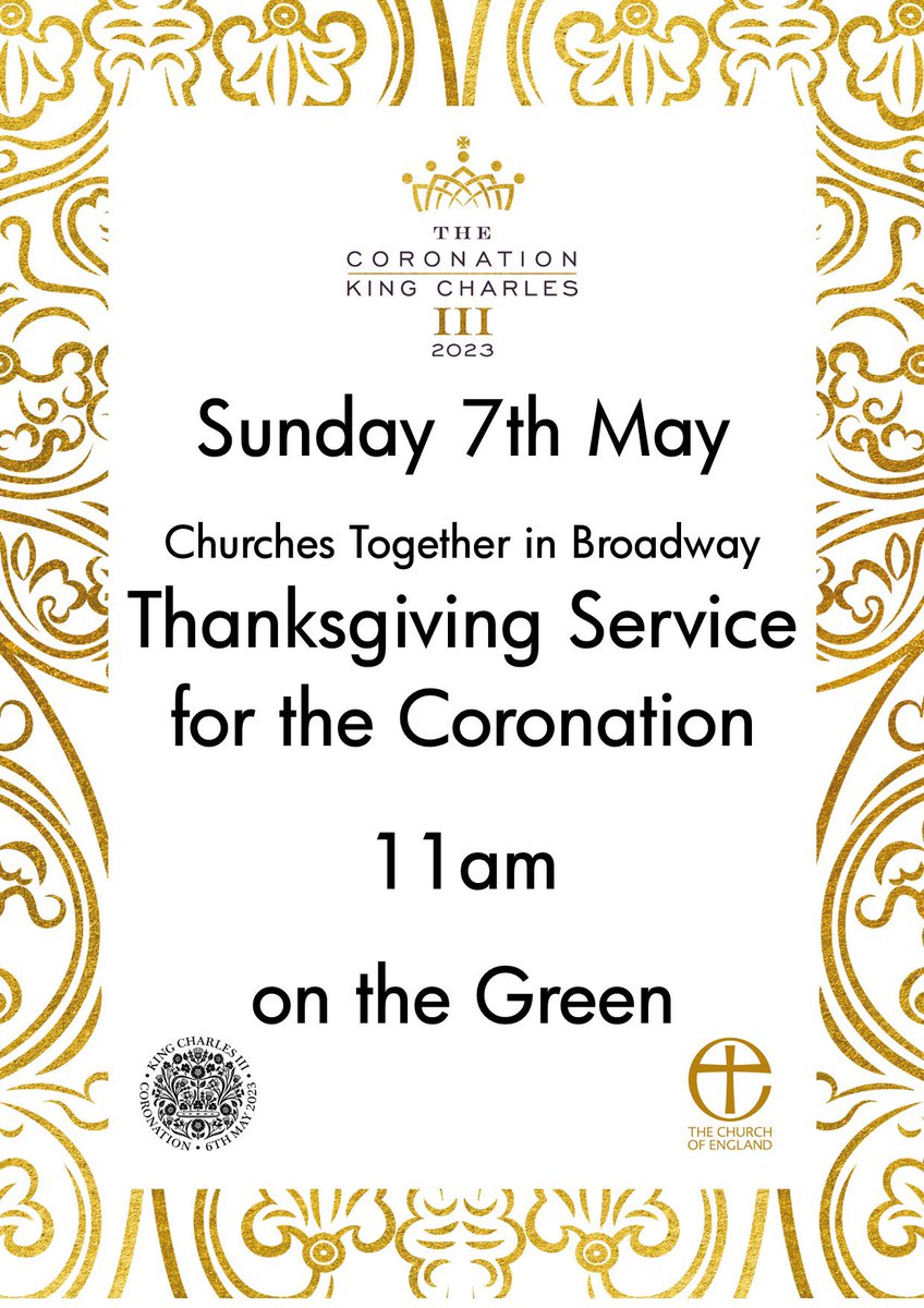 Coronation weekend celebrations in Broadway 
@CofEWorcester @BroadwayUK 
#Coronation2023 #broadwaycotswolds #churchestogether