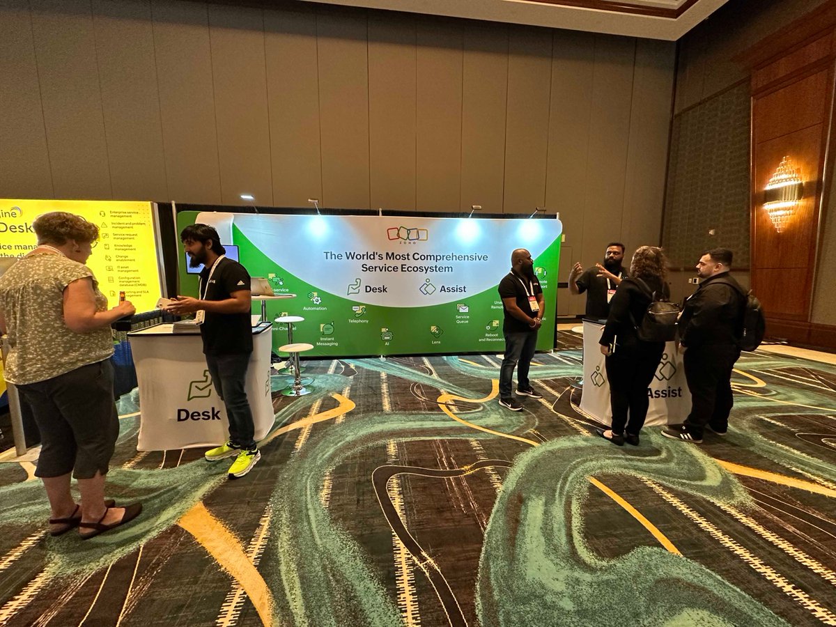 ZohoAssist's tweet photo. Exciting start to the #HDIConference! We are thrilled to be here showcasing our innovative #remotesupport and #helpdesk solutions with Zoho Assist and @ZohoDesk. Come visit us at Booth #505.
#customerexperience #techconference #remoteaccess #zoho #zohoassist #supportworldlive https://t.co/MnOtv54ceV