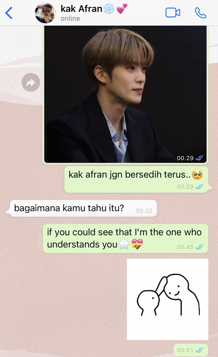 — Your Warmth
; sedihnya tidak dipedulikan kembali, beda dgn pria lain.

Jaehyun ft. Jungwoo few tweets au