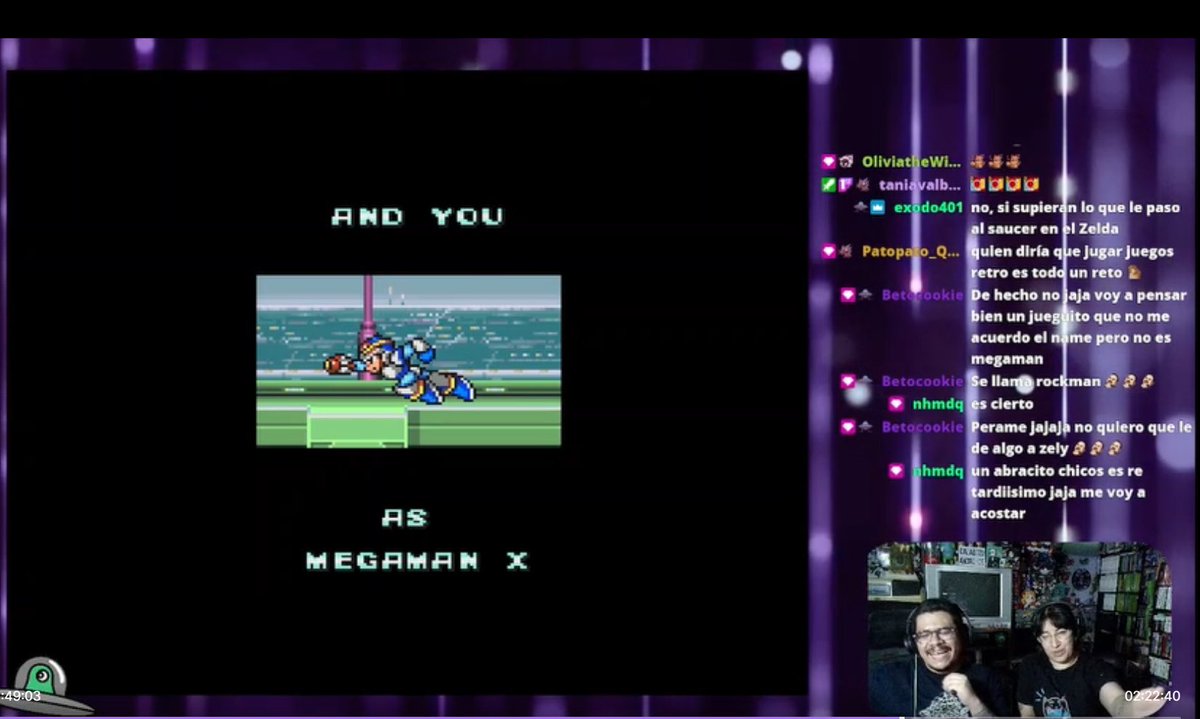 ElCalaDroide's tweet photo. Gracias por acompañarnos y echarle porras a @zelyosh. Se terminó Megaman X en el #RetoRetro pedido por el señor @Dragunny_ saludos hasta Japón :D ahí nos trae un dulce o un gashapon o algo 💕 https://t.co/6D3G0lcA5R