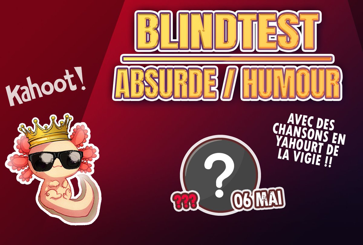 Bathyscaphe_Bar's tweet photo. SAMEDI 6 C'EST BLINDTEST !
Cette fois nous partons vers les rives de l'humour et de l'absurde. La Vigie vous a préparé des titres chantés en yahourt (comme toi sous la douche) à vous faire deviner. Et c'est absolument MER-VEI-LLEUX !
Installez KAHOOT ! https://t.co/Xj8fP5wiij