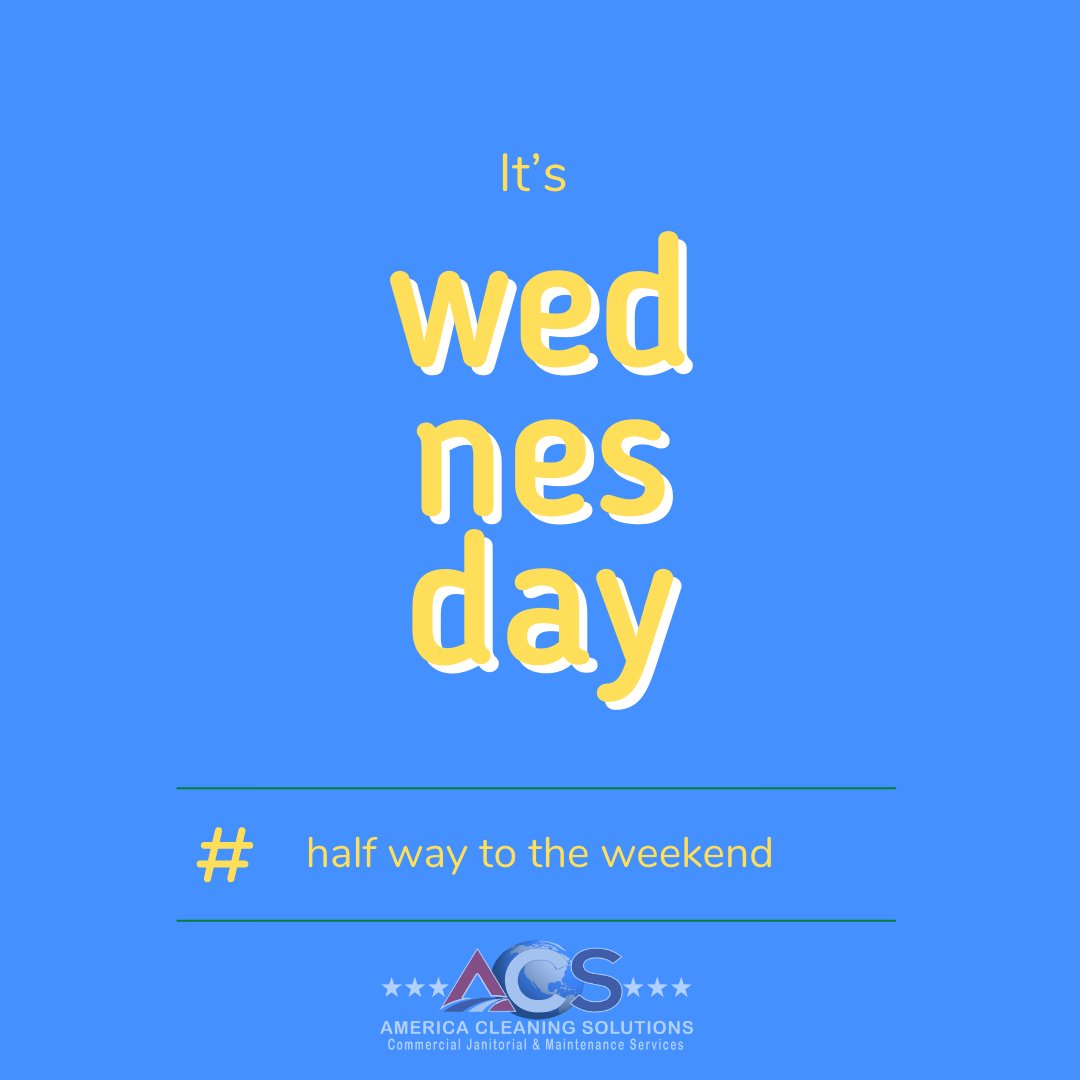 Happy Hump Day, keep pushing through the work week and the weekend will be here in no time!

#happywednesday #middleoftheweek #almostfriday #commercialcleaning #americacleaningsolutions #pdx #oregon #washington