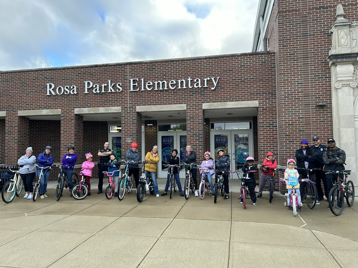 Thanks to Sonny Hill Community Center for hosting us,  the Middletown Police Department for the morning escort, the Safety Council for the helmet donations and to all the students and staff who joined us this morning for our National Bike to School Ride!  #RiseWithUs