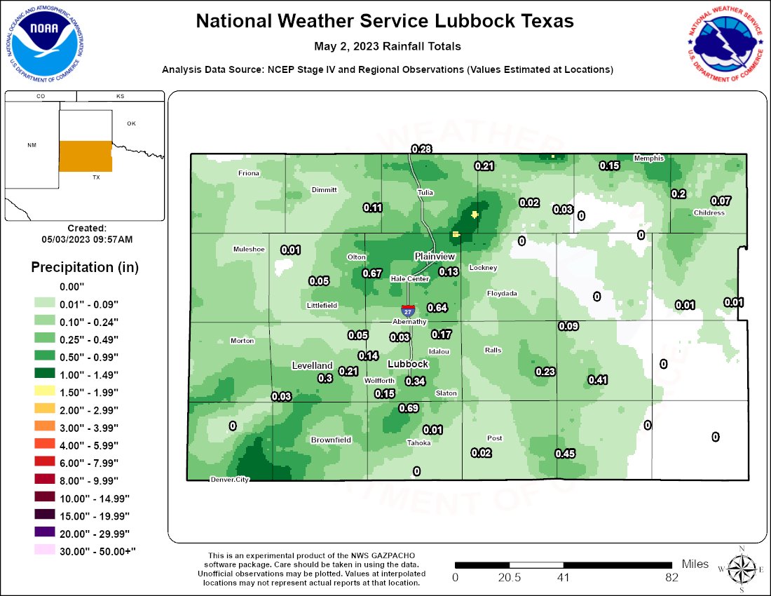 NWS Lubbock on Twitter "Here's a look at the rainfall totals for