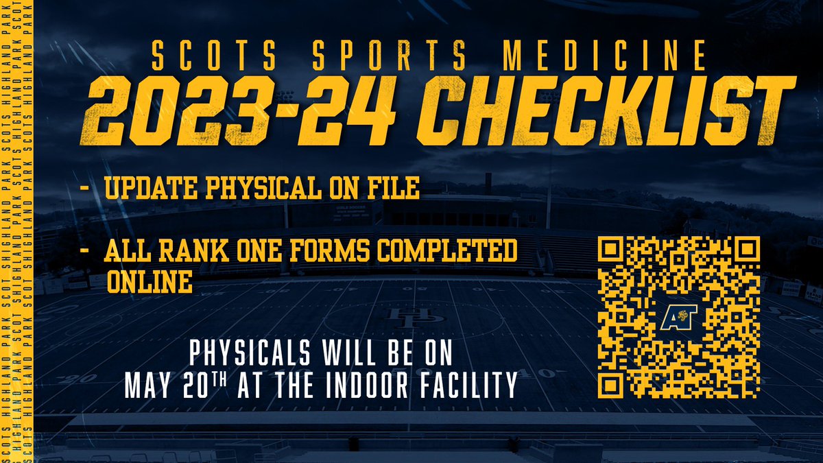 Good morning all <a href="/scotsathletics/">Highland Park Scots</a> and <a href="/hpmsraiders/">@HPMSraiders</a> athletes and families. Our <a href="/rank1sport/">Rank One</a> forms are live and ready to be completed for the 2023-24 school year!! Please click the link below and complete as soon as possible! 

highlandparkisd.rankone.com/New/NewInstruc…