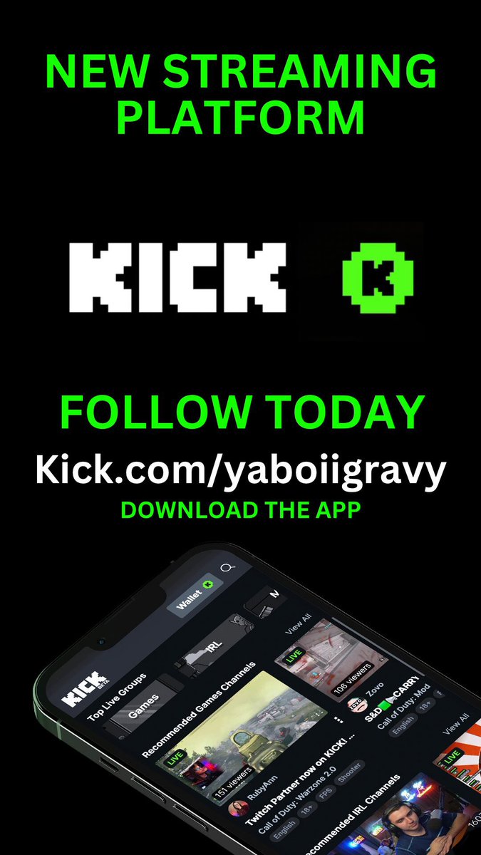 STofua's tweet photo. Show up and show out gravy train π π¨ we live on https://t.co/Y1wG1YlOtK #glorytogod #live #kickarmy #kick #warzone #cod #kosmicdust #RazerStreamer #smallstreamerssupport #pushingGoals #BeYourself I love you no matter what! Be encouraging today to someone today!π https://t.co/1tNV44nq9s