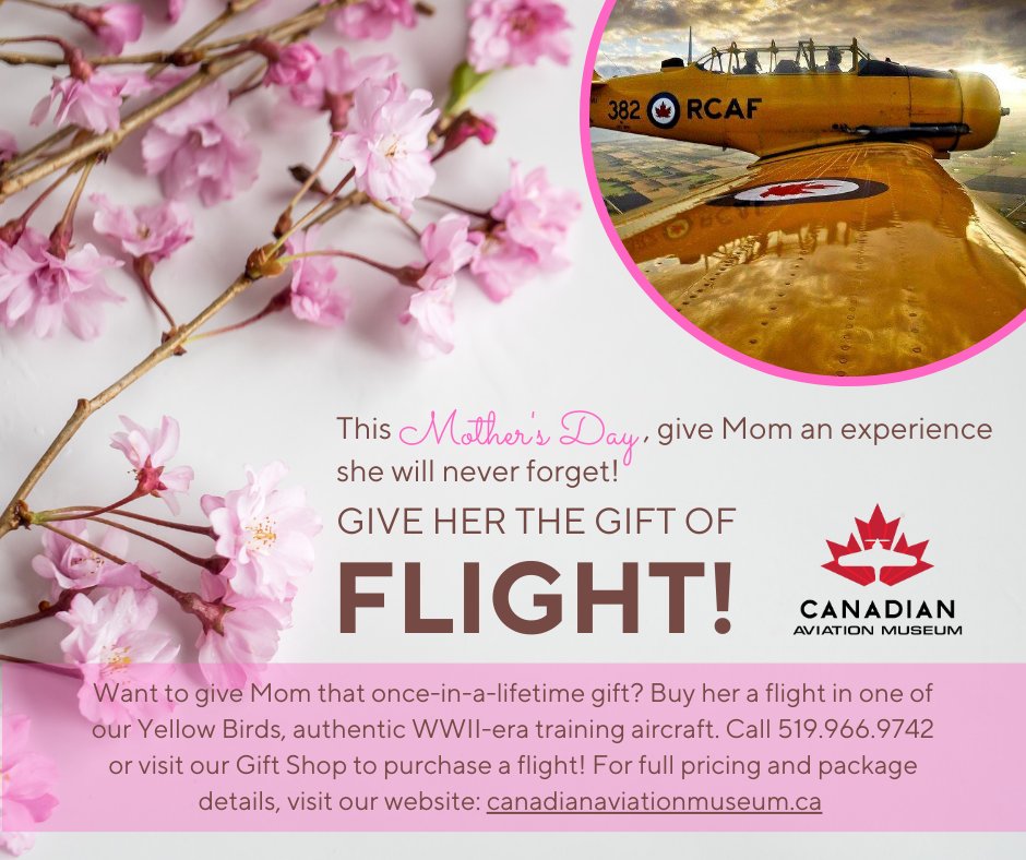 CAM_Hangar's tweet photo. Mother's Day will be here before we know it! Why not get a head start in finding that perfect gift Mom will love - the Gift of Flight!
For package details, visit our website https://t.co/eBvX0hTPeN https://t.co/tTzDQ06i1y