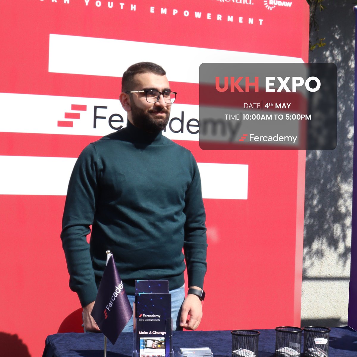 ئاشنامان بن لە 2023 UKH Expo!
 لە ڕۆژی پێنجشەمە ٤’ی ئایار.
لە زانکۆی کوردستان - هەولێر