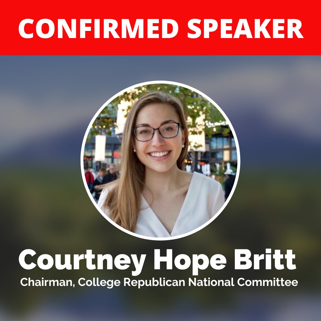 Maine College Republicans (@mainecr) on Twitter photo Introducing our first announced speaker for the Maine College Republicans 2023 State Convention: <a href="/CRNC/">College Republicans</a> Chairman <a href="/seabritt/">Courtney Hope Britt</a>!
Sign up to join May 13: mainecrs.com/Convention Introducing our first announced speaker for the Maine College Republicans 2023 State Convention: <a href="/CRNC/">College Republicans</a> Chairman <a href="/seabritt/">Courtney Hope Britt</a>!
Sign up to join May 13: mainecrs.com/Convention
