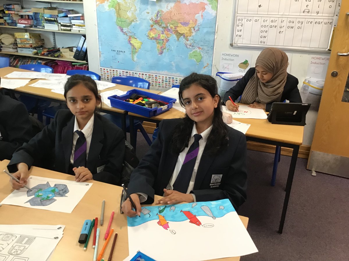 MInduction's tweet photo. To support our 'Plastic Free Day' on Friday 5th May, ESOL A and B students have made posters that will be displayed in the school hall.
Students have also shared ideas on how to reduce plastic waste in school and in our community.

@McrAcademy https://t.co/EIfYLgYKXM