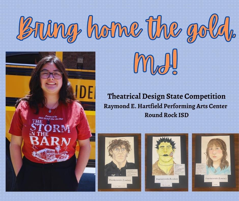 Good luck to Madison McCollough today at the STATE Theatrical Design Competition in Round Rock! We are so proud of you! #sisdistheplacetobe #ontrackandleadingthepack #greyhoundgrit <a href="/WCMessenger/">Wise County Messenger</a>