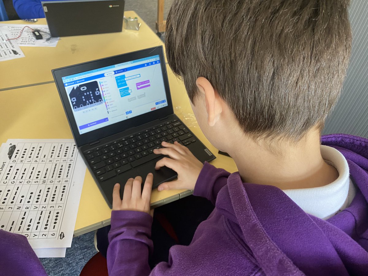 gilwern_school's tweet photo. Today, #GilwernYear6 used substitution to solve their expressions #mathsnumeracy We then applied our substitution knowledge to make and crack Morse codes made on a Microbit #scitech #coding #ambitiouscapablelearners @MSMakeCode @microbit_edu https://t.co/9bnG4XnNq7