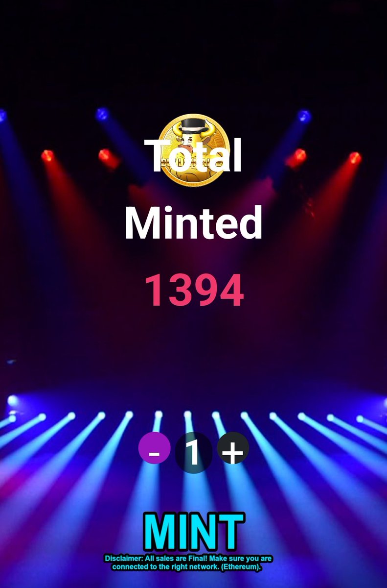 Cloud9NFT's tweet photo. We are very close to minting out!

 Mint 2, get 1 free for the #Bullionaires collection.
*Limited time offer*

A few of many things to look forward to during mint &amp; after minting out.
-UR reveal
-PS5 #Giveaway
-OG bull Giveaway
-#NFT Giveaways
-Young &amp; Old #Bolix trait reveal https://t.co/x5UlwjczSS