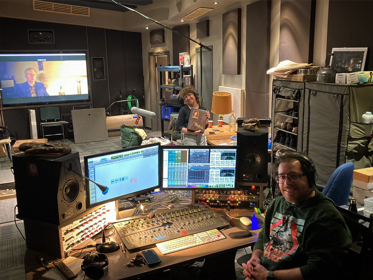 BradGover's tweet photo. 🎥🎬#NLFilm: So much fun seeing Foley sounds being created for the upcoming #PictureStart @NIFCOFILM, “If Not To Die”, where every little jacket rustle or door opening is re-recorded and mixed. Tks so much to @matthewjthomson & @VioletFrancis for working your magic!!👂🪄✨ https://t.co/4xGp6beIiL